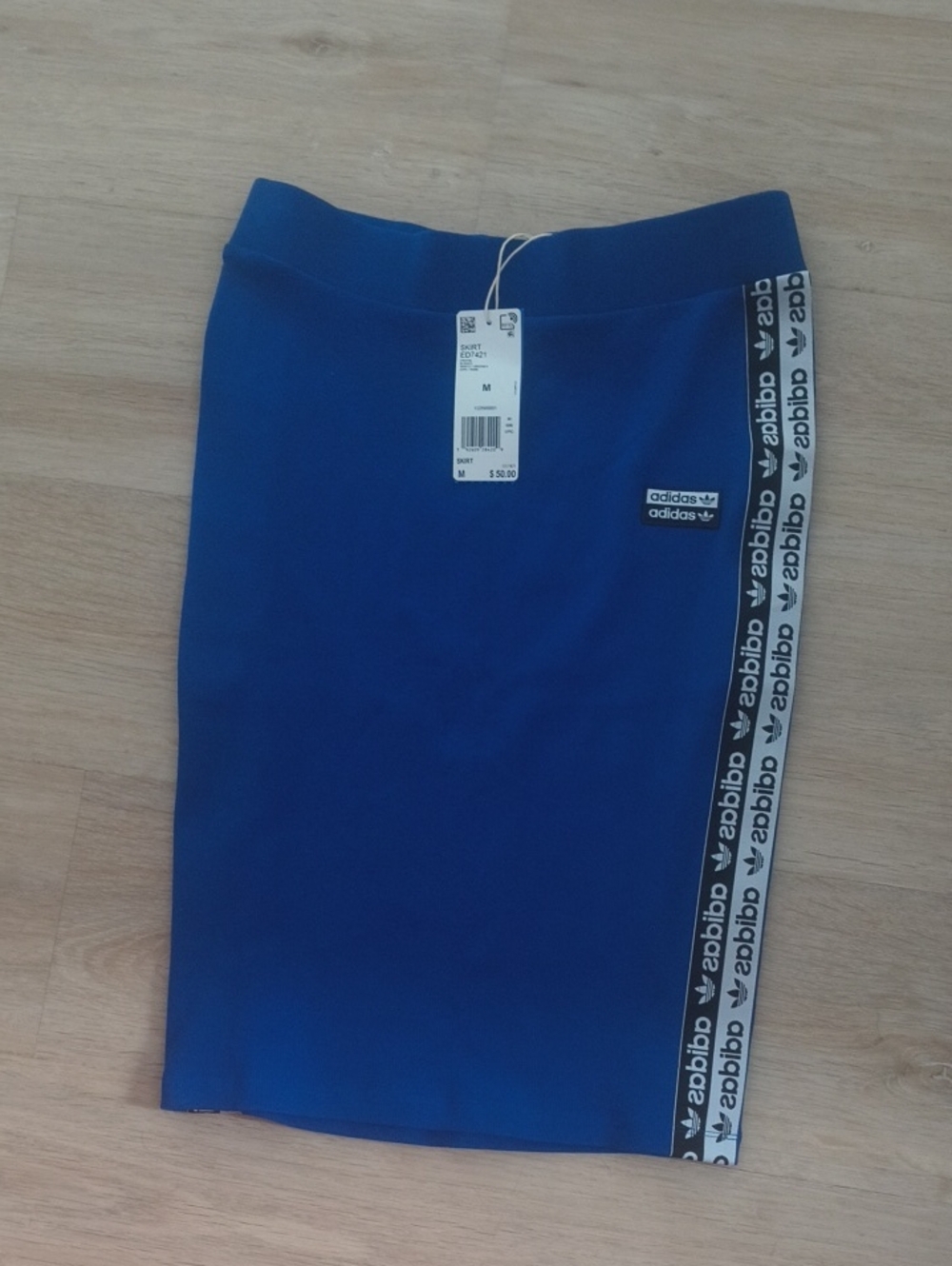 adidas Royal Blue Logo-Tape Pencil Skirt... Women's Size M